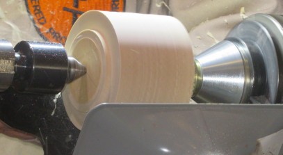 Making a jam chuck to finish the base of the finial